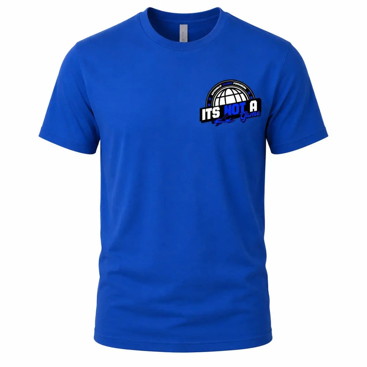 Mens Royal Blue World Class Fashion Graphic Tee - It's Not a Game™