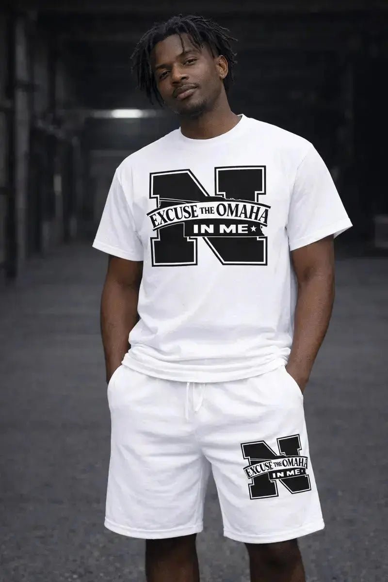 Excuse the Omaha in Me Tee - White with Black Logo - It's Not a Game™
