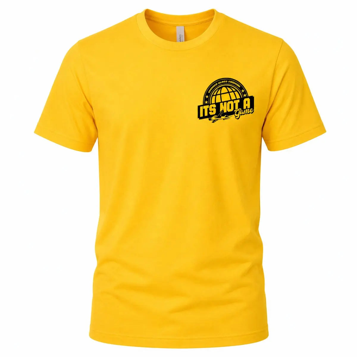 Mens Yellow World Class Fashion Graphic Tee