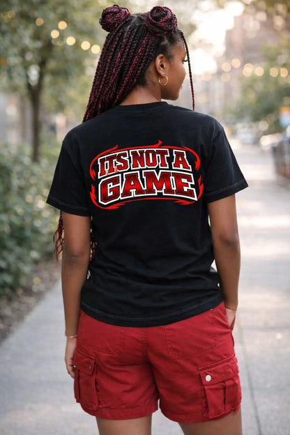 Its Not A Game Collegiate Tee – Youth Black - INAG™