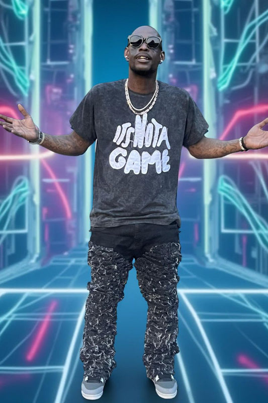 Men's Black Stacked Jeans - It's Not A Game™
