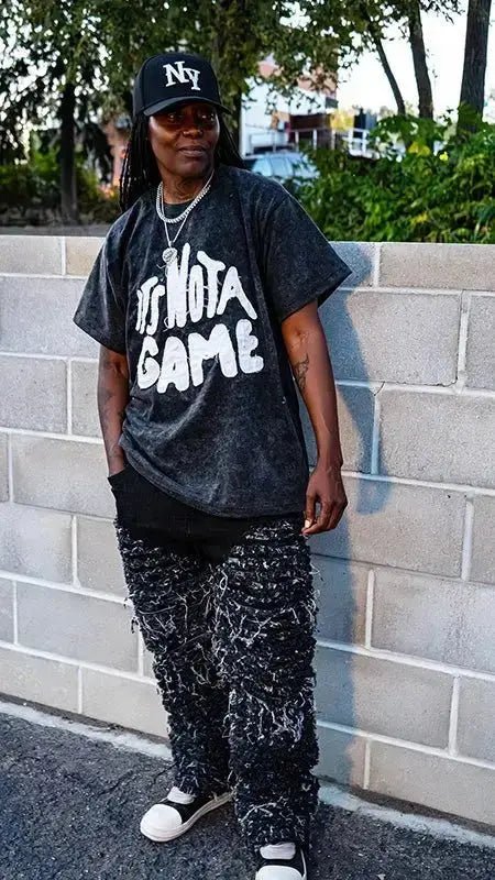 Men's Black Stacked Jeans - It's Not A Game™