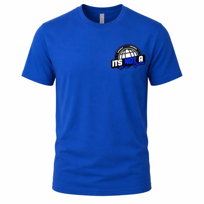 Mens Royal Blue World Class Fashion Graphic Tee - It's Not a Game™