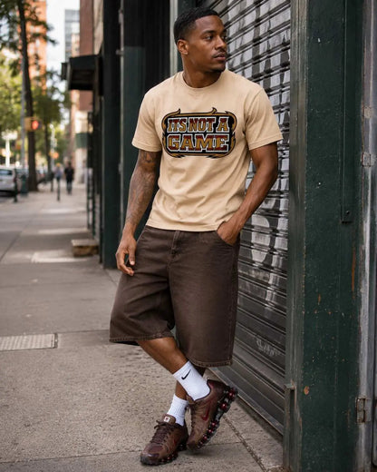 Mens Tan Its Not A Game Collegiate Graphic Tee - It's Not a Game™