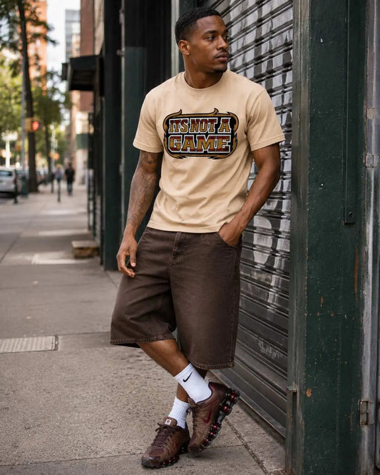 Mens Tan Its Not A Game Collegiate Graphic Tee - It's Not a Game™
