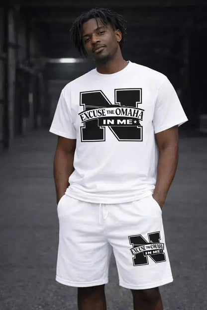 Excuse the Omaha in Me Tee - White with Black Logo - It's Not a Game™