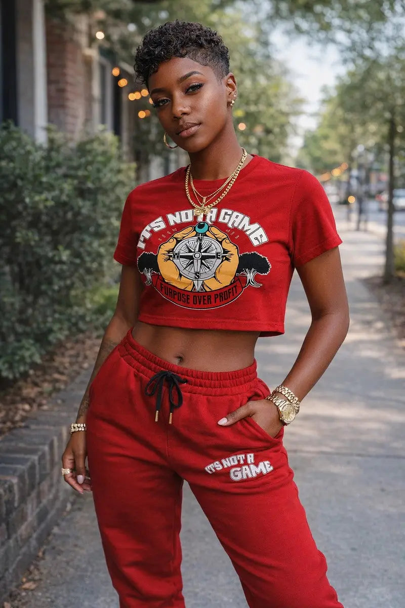 Purpose Over Profit Crop Top - INAG™