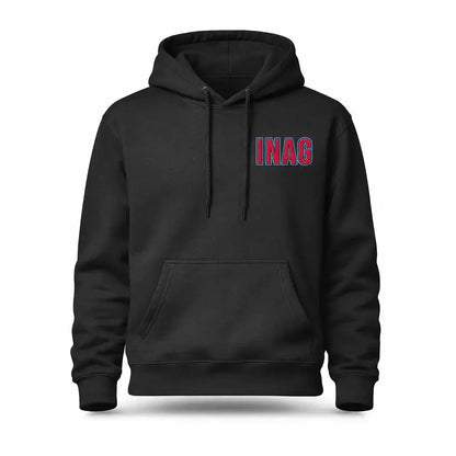 Its Not A Game Black Hoodie – Red & Teal Mens - INAG™
