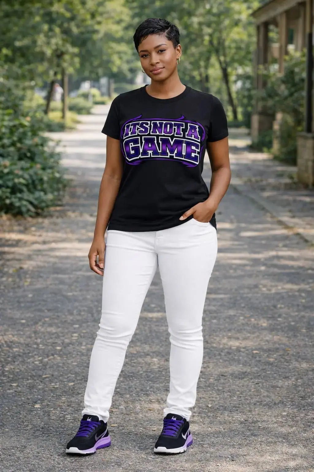 Its Not A Game Purple Collegiate Tee – Womens - It's Not a Game™