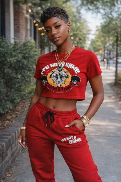 Purpose Over Profit Crop Top It's Not A Game™