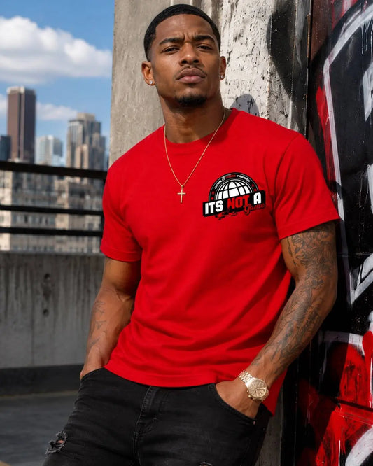 Mens Red World Class Fashion Graphic Tee - It's Not a Game™