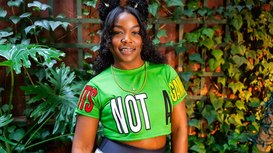 INAG Womens Crop Top Tee - It's Not a Game streetwear