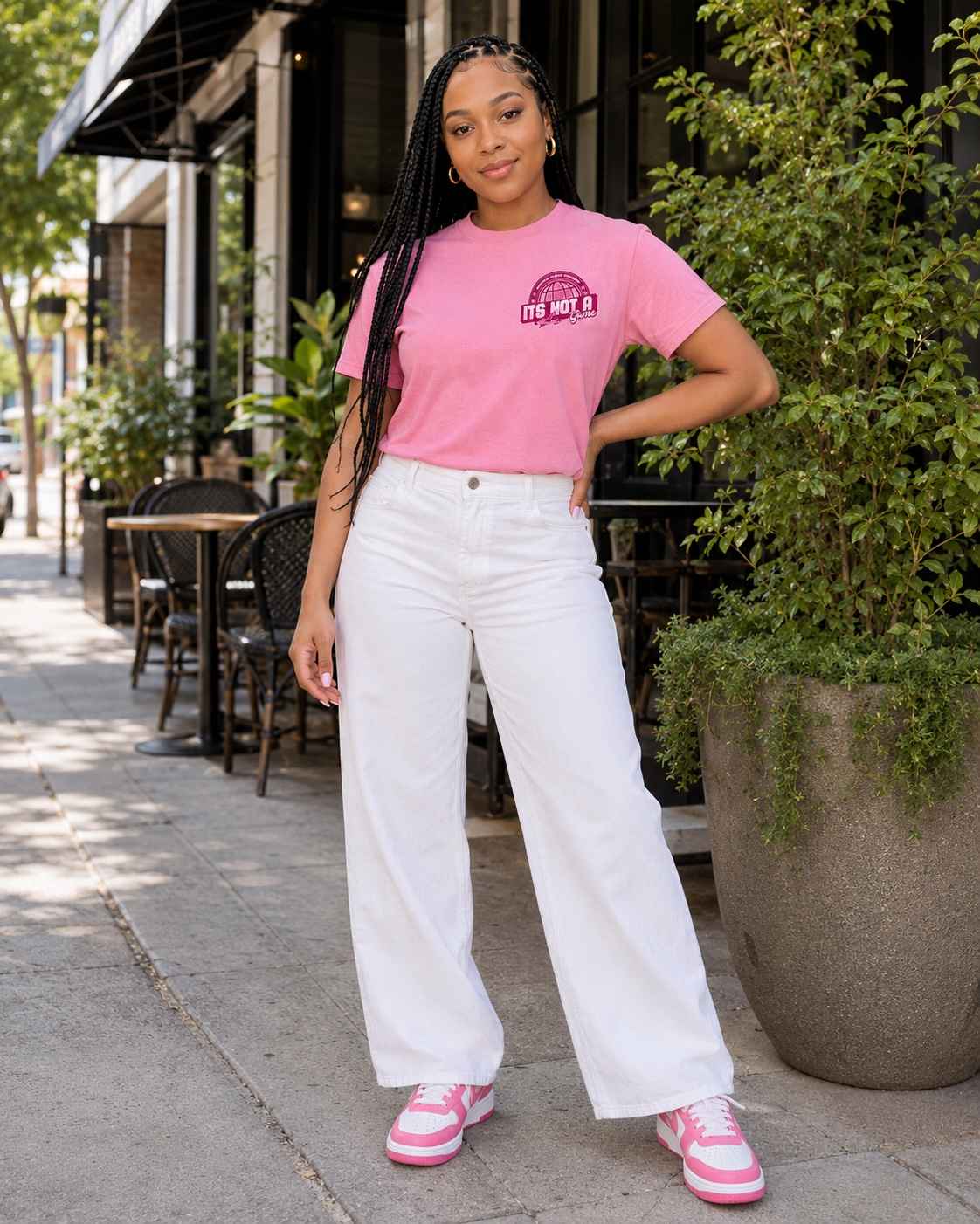 Womens Pink World Class Fashion Graphic Tee - It's Not a Game™
