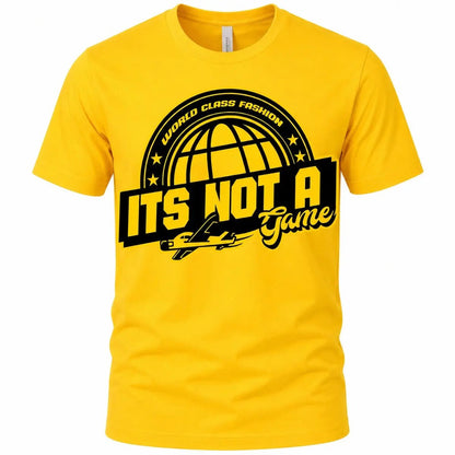 Womens Yellow World Class Fashion Graphic Tee - It's Not a Game™