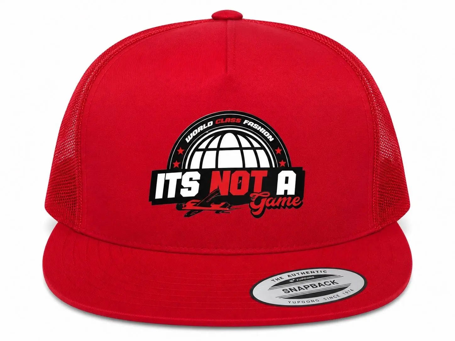 Red World Class Fashion Trucker Cap | It's Not A Game